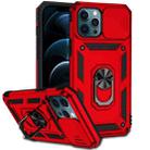 For iPhone 12 Pro Max Sliding Camshield Holder Phone Case(Red) - 1