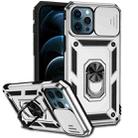 For iPhone 12 Pro Max Sliding Camshield Holder Phone Case(Silver) - 1