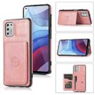 For Motorola Moto G Stylus 2021 Calf Texture Magnetic Phone Case(Rose Gold) - 1