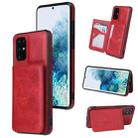 For Huawei P40 Calf Texture Magnetic Phone Case(Red) - 1