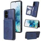 For Huawei P40 Calf Texture Magnetic Phone Case(Blue) - 1