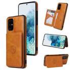 For Huawei P40 Calf Texture Magnetic Phone Case(Brown) - 1