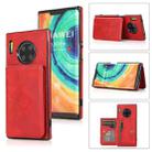 For Huawei Mate 30 Pro Calf Texture Magnetic Phone Case(Red) - 1
