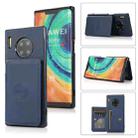 For Huawei Mate 30 Pro Calf Texture Magnetic Phone Case(Blue) - 1