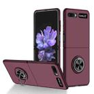 For Samsung Galaxy Z Flip 5G Armor Ring Holder Phone Case(Wine Red) - 1