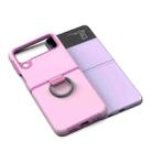 For Samsung Galaxy Z Flip3 5G GKK TPU + PC 2 in 1 Ring Armor Phone Case(Pink) - 1