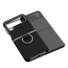 For Samsung Galaxy Z Flip3 5G GKK TPU + PC 2 in 1 Ring Armor Phone Case(Black) - 1