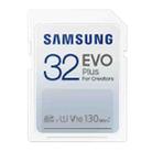 Original Samsung EVO Plus SD Memory Card (2021), Capacity:32GB(White Blue) - 1