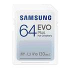 Original Samsung EVO Plus SD Memory Card (2021), Capacity:64GB(White Blue) - 1