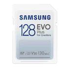 Original Samsung EVO Plus SD Memory Card (2021), Capacity:128GB(White Blue) - 1