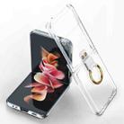 For Samsung Galaxy Z Flip3 5G GKK Phantom Electroplating Phone Case with Ring(Transparent) - 1
