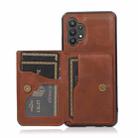 For Samsung Galaxy A32 5G Calf Texture Magnetic Card Bag PU Phone Case(Coffee) - 4