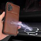 For Samsung Galaxy A32 5G Calf Texture Magnetic Card Bag PU Phone Case(Coffee) - 7