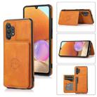 For Samsung Galaxy A32 5G Calf Texture Magnetic Card Bag PU Phone Case(Brown) - 1