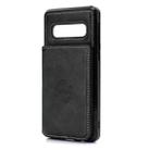 For Samsung Galaxy S10 Calf Texture Magnetic Card Bag PU Phone Case(Black) - 1