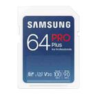 Original Samsung Pro Plus SD Memory Card (2021), Capacity:64GB(Blue) - 1