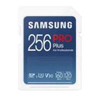 Original Samsung Pro Plus SD Memory Card (2021), Capacity:256GB(Blue) - 1