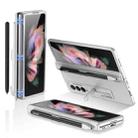 For Samsung Galaxy Z Fold3 5G GKK Magnetic Full Coverage Phone Flip Case with Pen Slot(Silver) - 1