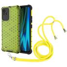 For OPPO Realme Narzo 50 4G Lanyard Honeycomb PC + TPU Case(Green) - 1