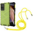 For Xiaomi Redmi Note 11 Pro 5G / Note 11 Pro+ 5G Lanyard Honeycomb PC + TPU Case(Green) - 1