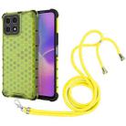 For Honor X30i Lanyard Honeycomb PC + TPU Case(Green) - 1