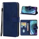 Leather Phone Case For Motorola Moto G51 5G(Blue) - 1