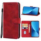 Leather Phone Case For Xiaomi 12(Red) - 1