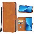 Leather Phone Case For Xiaomi 12(Brown) - 1