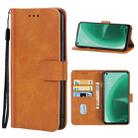 Leather Phone Case For OPPO A55s 5G(Brown) - 1