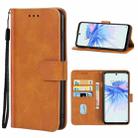 Leather Phone Case For ZTE Libero 5G II(Brown) - 1