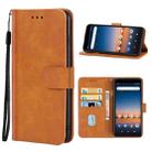 Leather Phone Case For Cricket Debut / AT&T Calypso 2(Brown) - 1