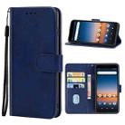 Leather Phone Case For Cricket Debut / AT&T Calypso 2(Blue) - 1