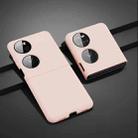 For Huawei P50 Pocket Oil-sprayed Ultra-thin Folding Phone Case(Pink) - 1