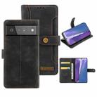 For Google Pixel 6 Copper Buckle Leather Phone Case(Black) - 1