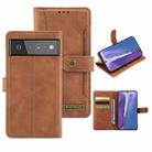For Google Pixel 6 Copper Buckle Leather Phone Case(Brown) - 1