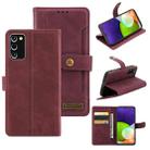 For Samsung Galaxy A03 Core Copper Buckle Leather Phone Case(Maroon) - 1