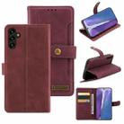 For Samsung Galaxy A13 5G Copper Buckle Leather Phone Case(Maroon) - 1