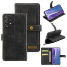 For Samsung Galaxy A52 5G Copper Buckle Leather Phone Case(Black) - 1