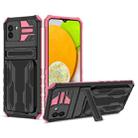 For Samsung Galaxy A03s 166mm Version Armor Card PC + TPU Phone Case(Pink) - 1