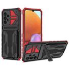 For Samsung Galaxy A33 5G Armor Card PC + TPU Phone Case(Red) - 1