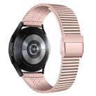 For Samsung Galaxy Watch4 40mm Double Safety Buckle Steel Watch Band(Pink Gold) - 1