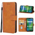 Leather Phone Case For Cricket Influence / Maestro Plus(Brown) - 1