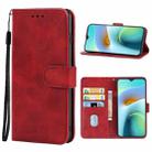 Leather Phone Case For CUBOT J8(Red) - 1