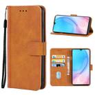 Leather Phone Case For CUBOT J9(Brown) - 1