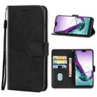 Leather Phone Case For Doogee N10(Black) - 1