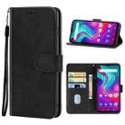 Leather Phone Case For Doogee X96(Black) - 1