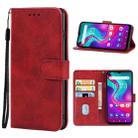 Leather Phone Case For Doogee X96(Red) - 1