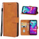 Leather Phone Case For Doogee X96(Brown) - 1