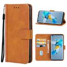 Leather Phone Case For Huawei Mate 40E 4G(Brown) - 1