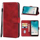 Leather Phone Case For Kyocera Android One S8(Red) - 1